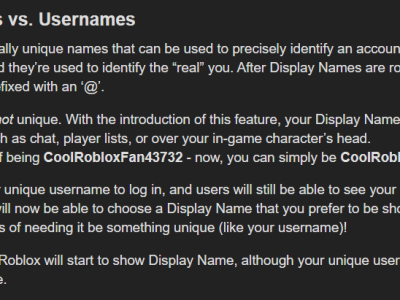 ROBLOX announces Display Name update